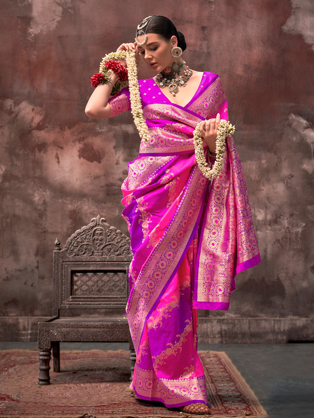 Multi Color Festive Wear Silk Saree