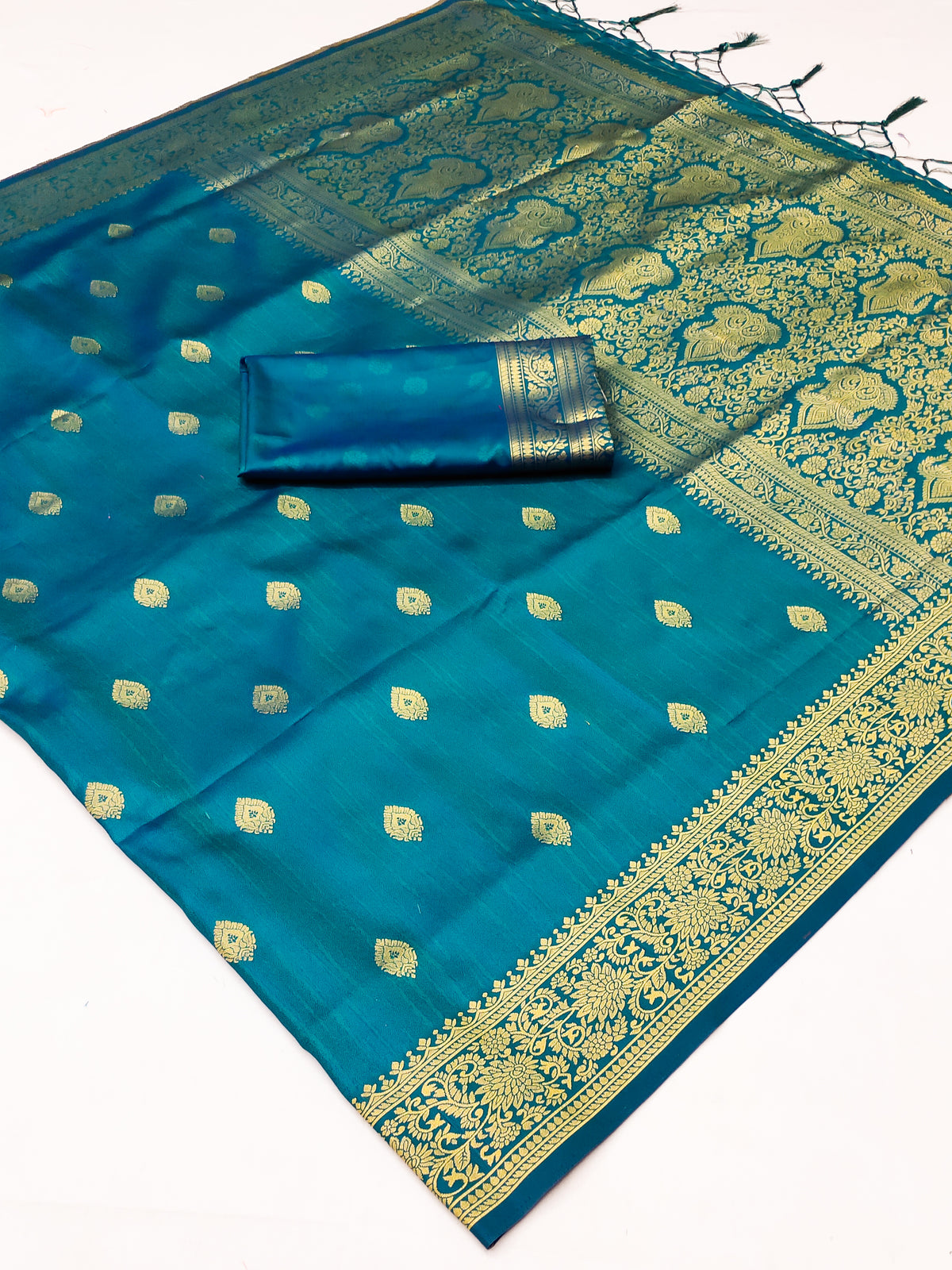 Royal Blue Banarasi Saree