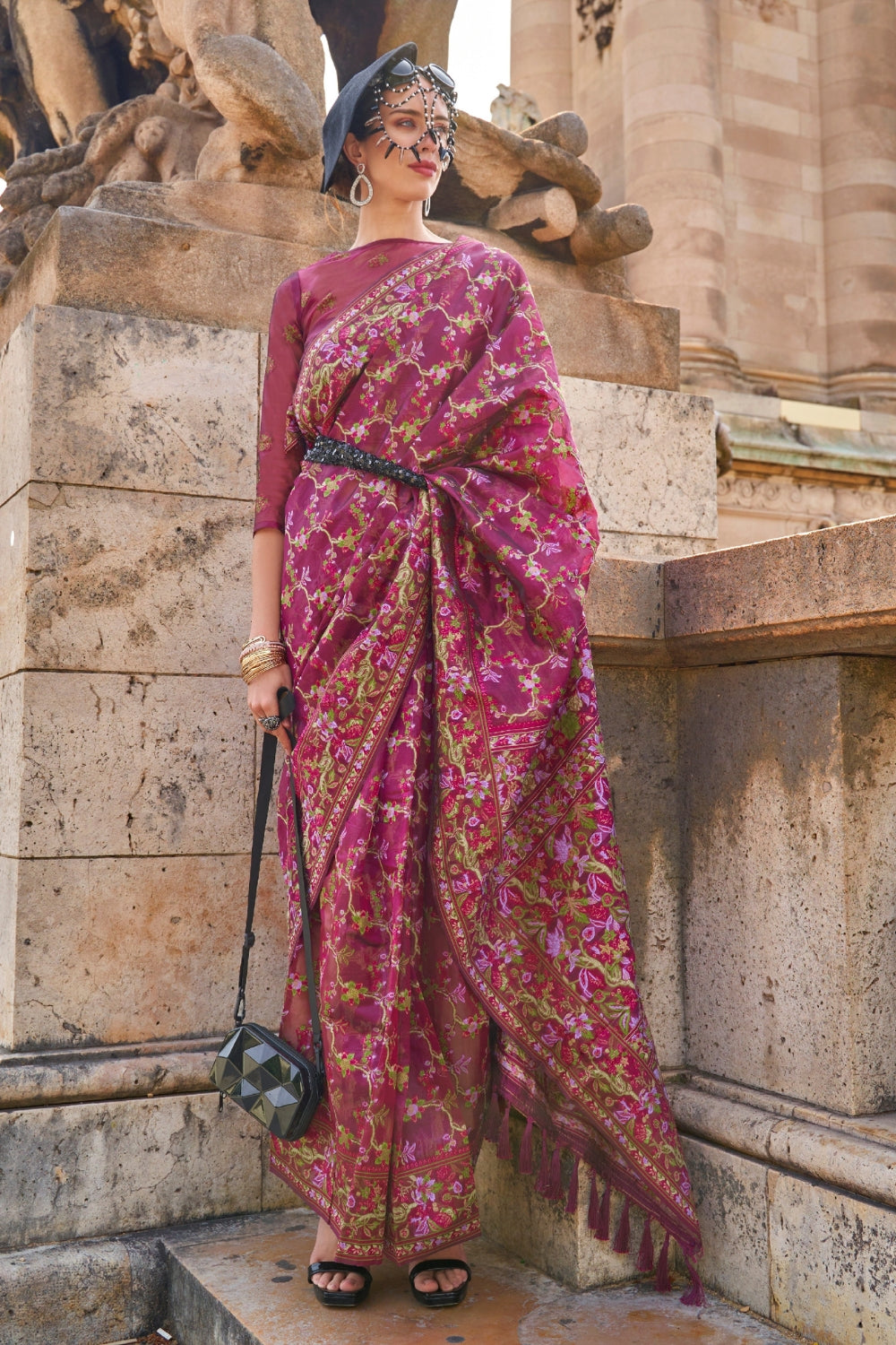 Red Organza Saree