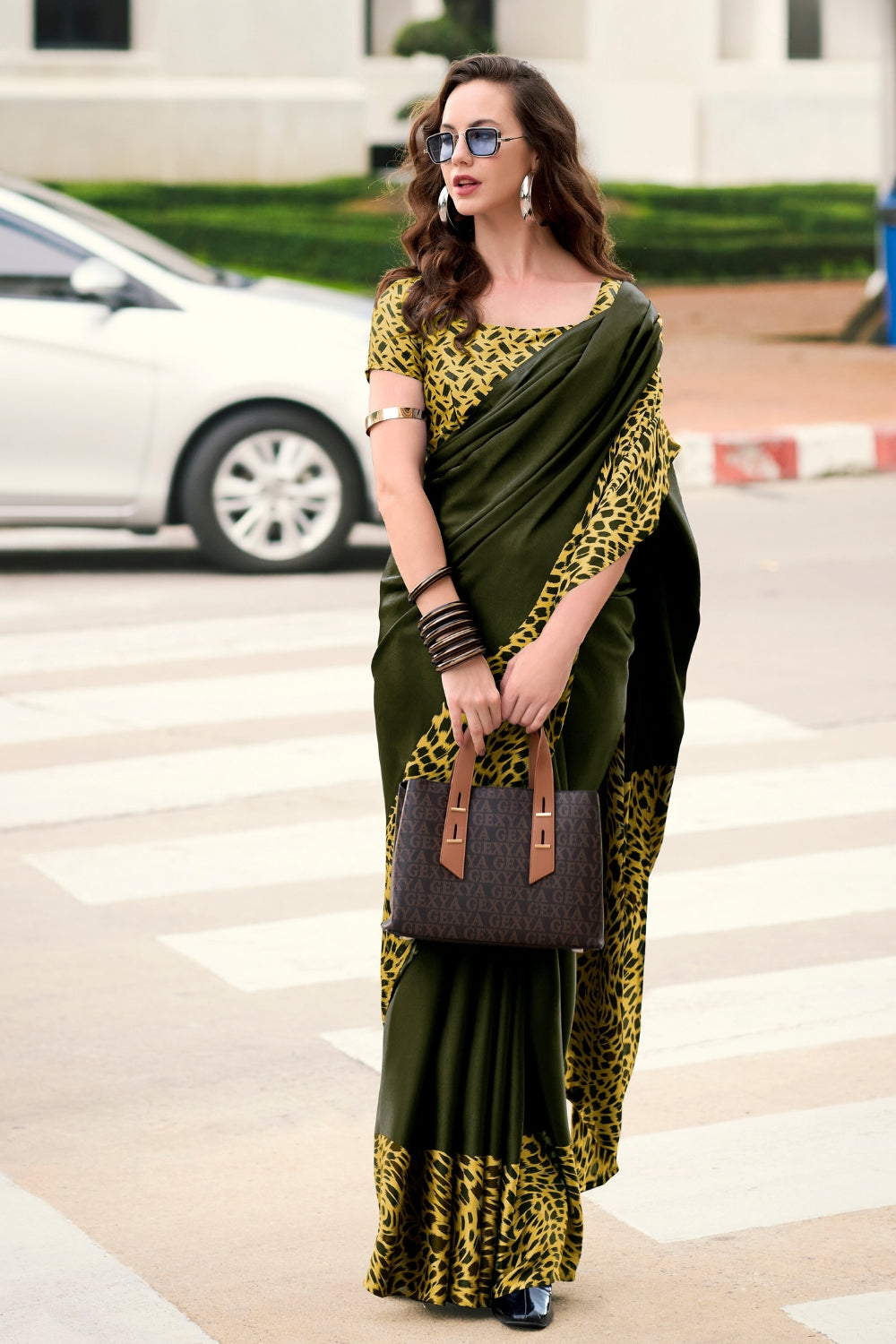 Black Japan Satin Saree