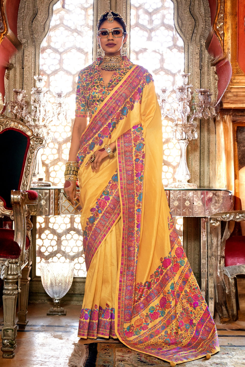 Yellow Patola Silk Saree