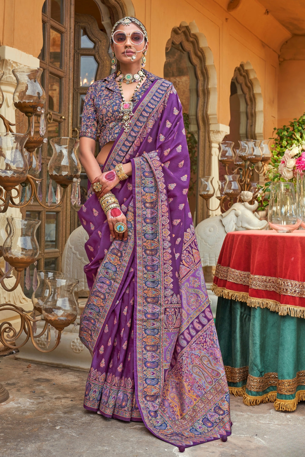 Purple Patola Silk Saree