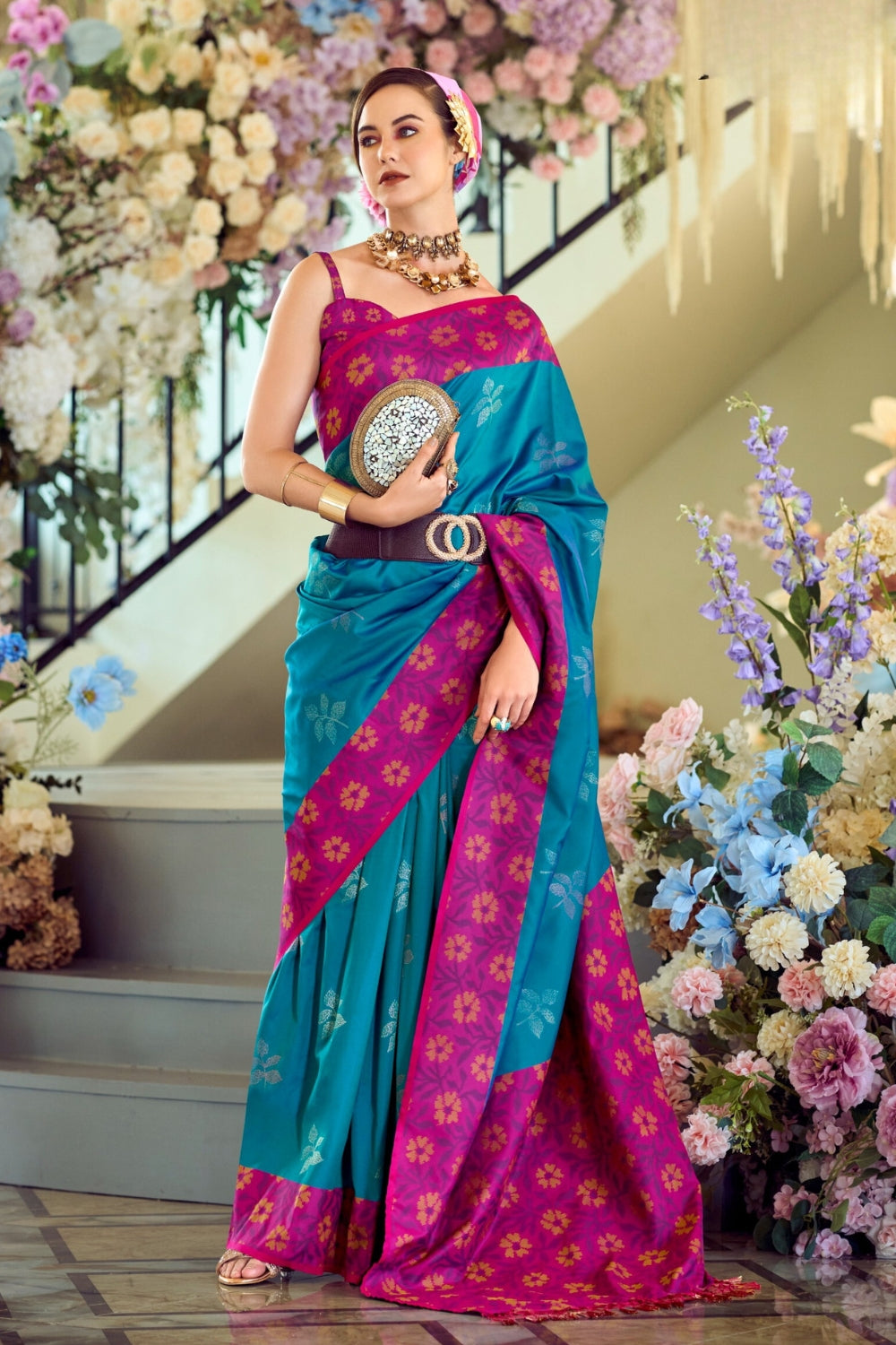 Blue Soft Silk Saree