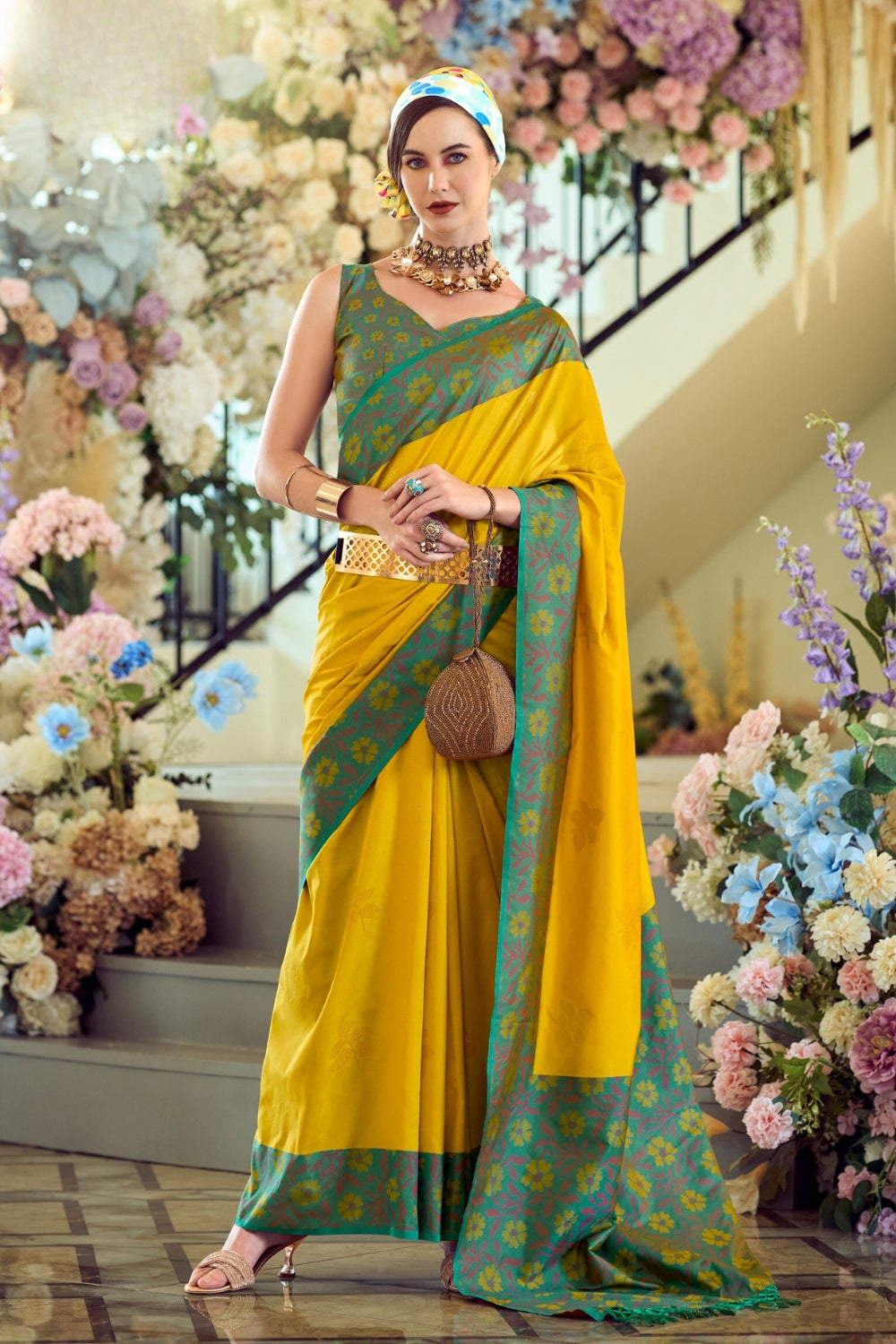 Yellow Soft Silk Saree