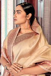 Flax Brown Silk Saree