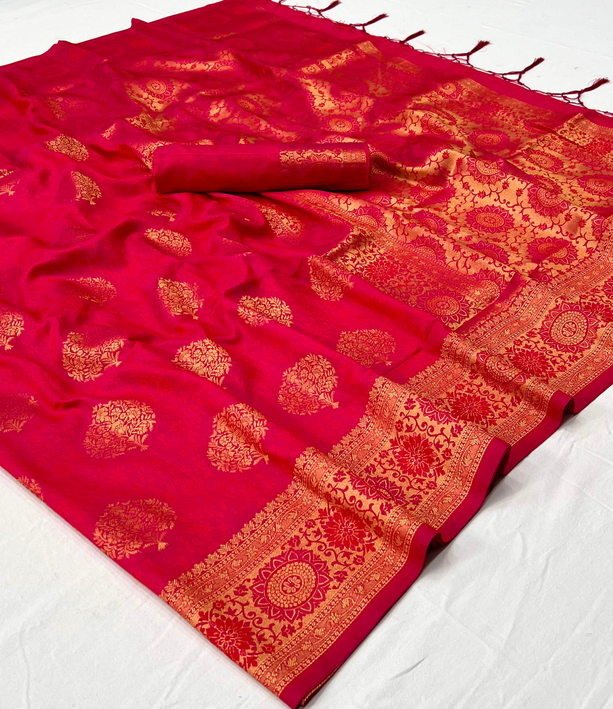 Dark Pink Kanjivaram Saree