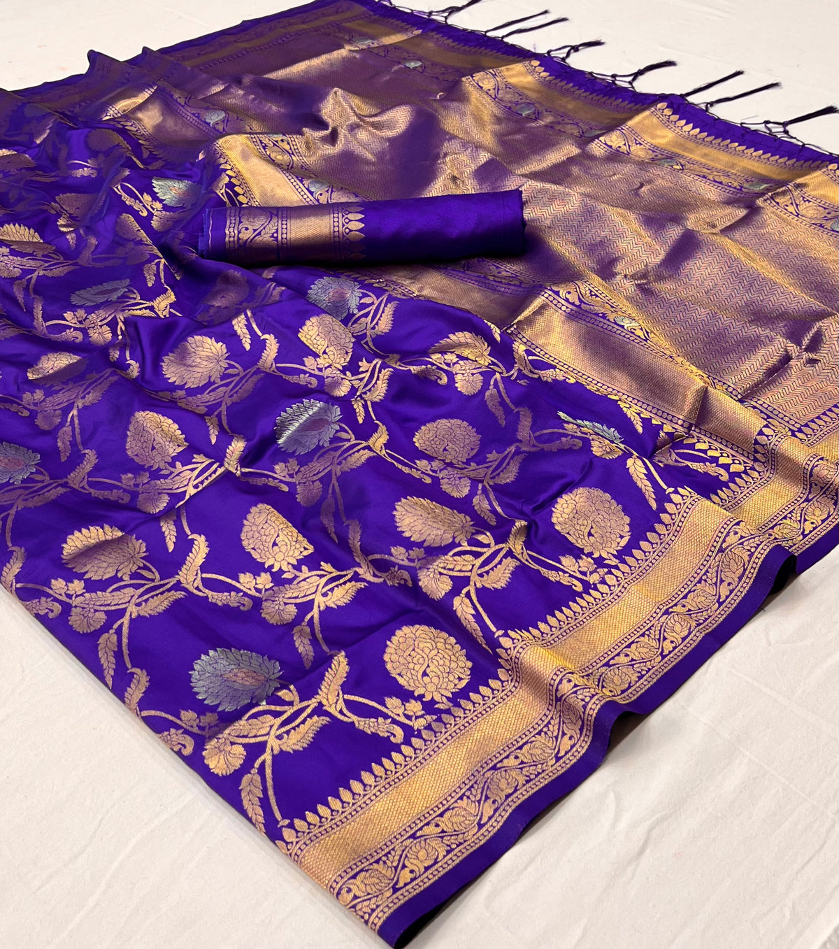 Azure Blue Kanjivaram Saree