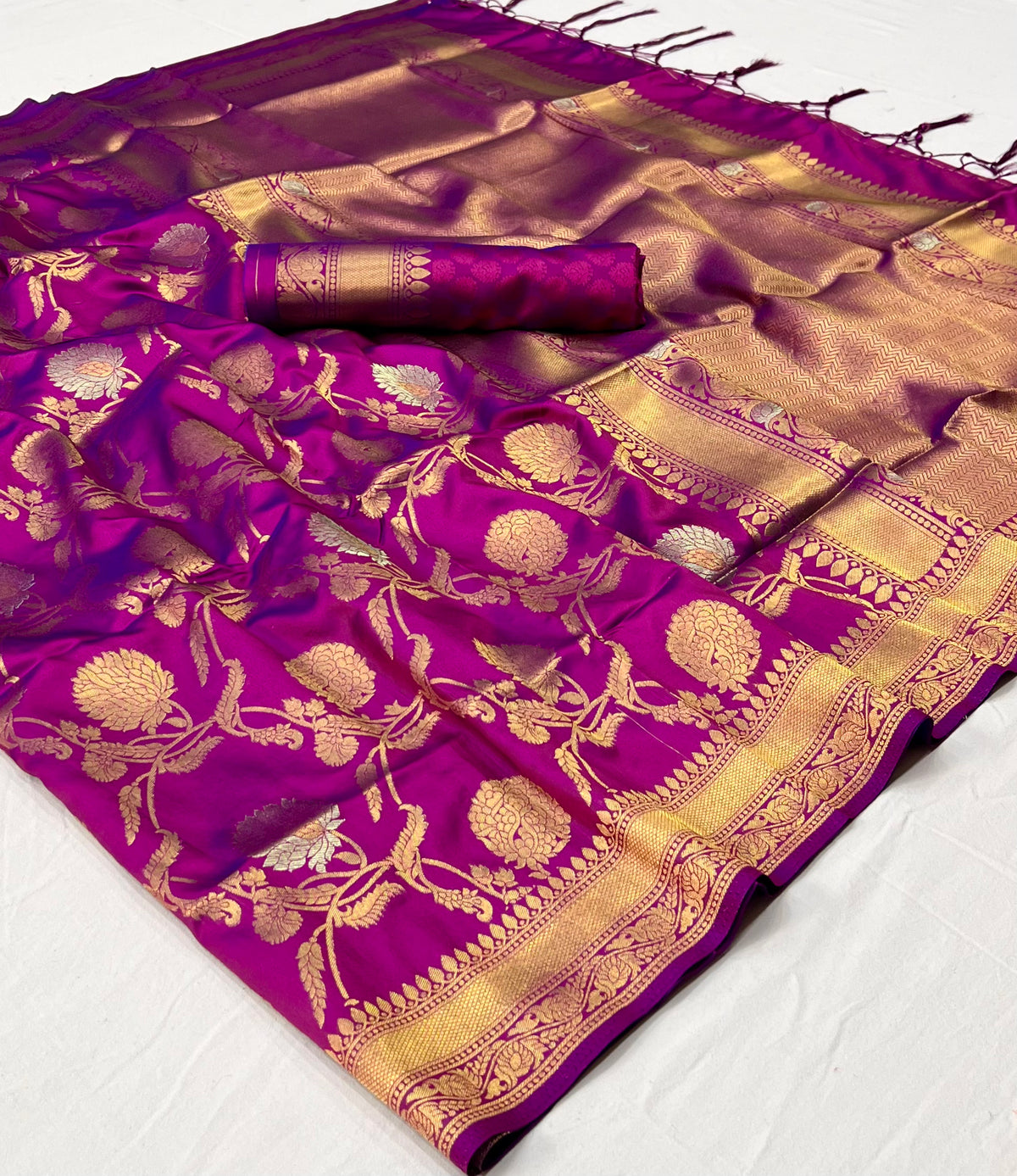 Mionight Purple Kanjivaram Saree