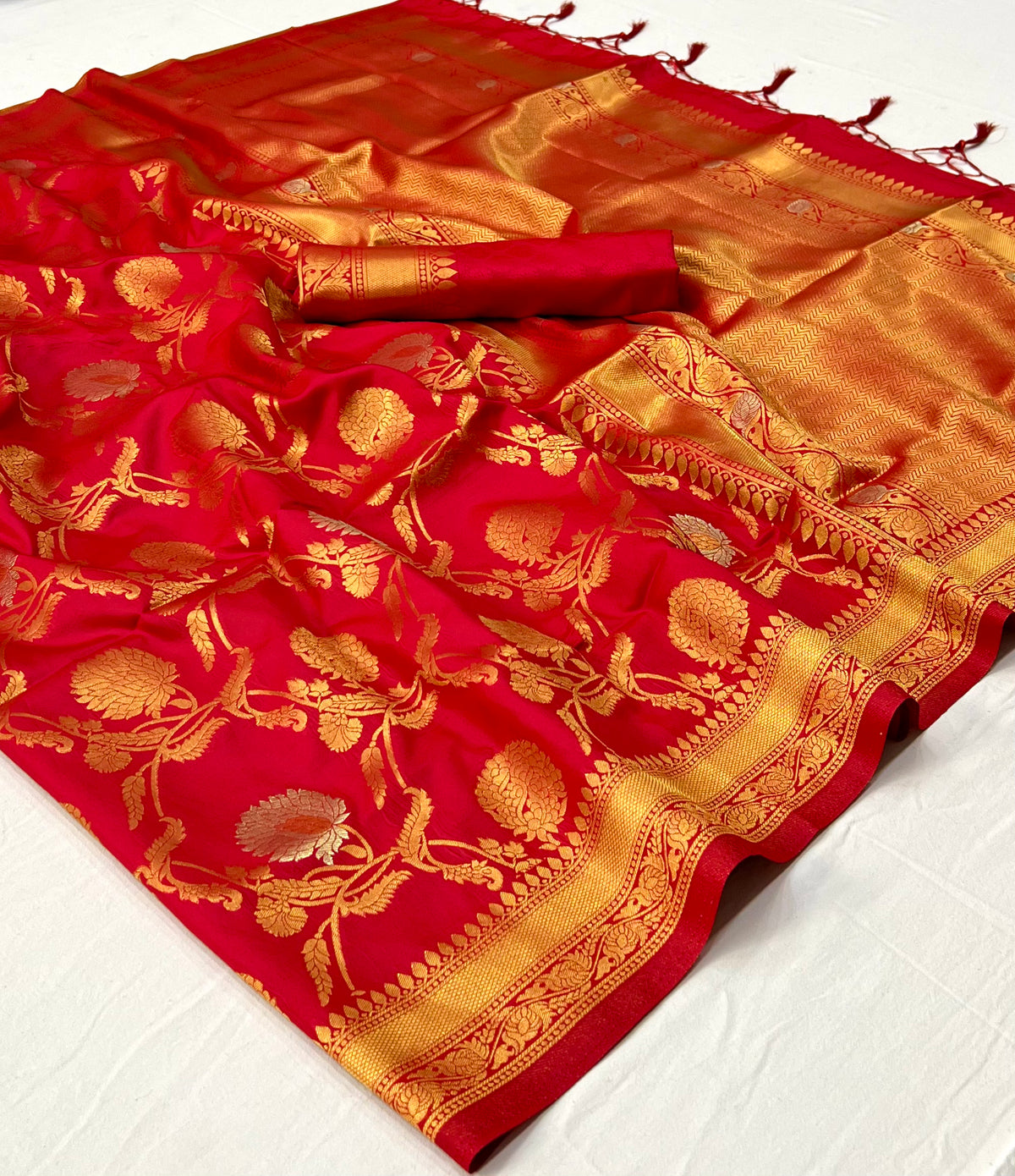 Crimson Red Kanjivaram Saree