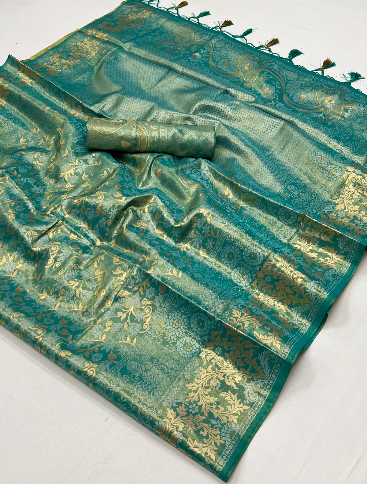 Blue Kanjivaram Zari Based Silk Saree