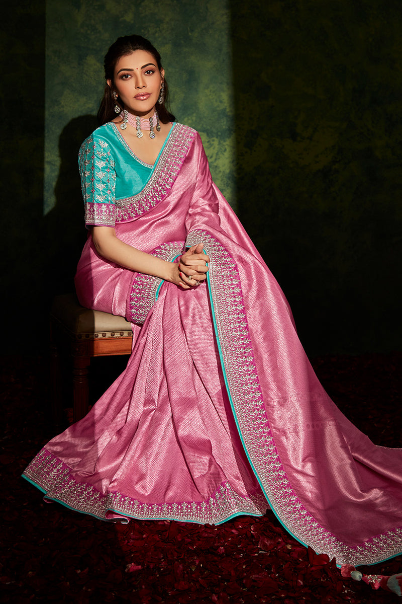 Blush Pink South Silk Saree