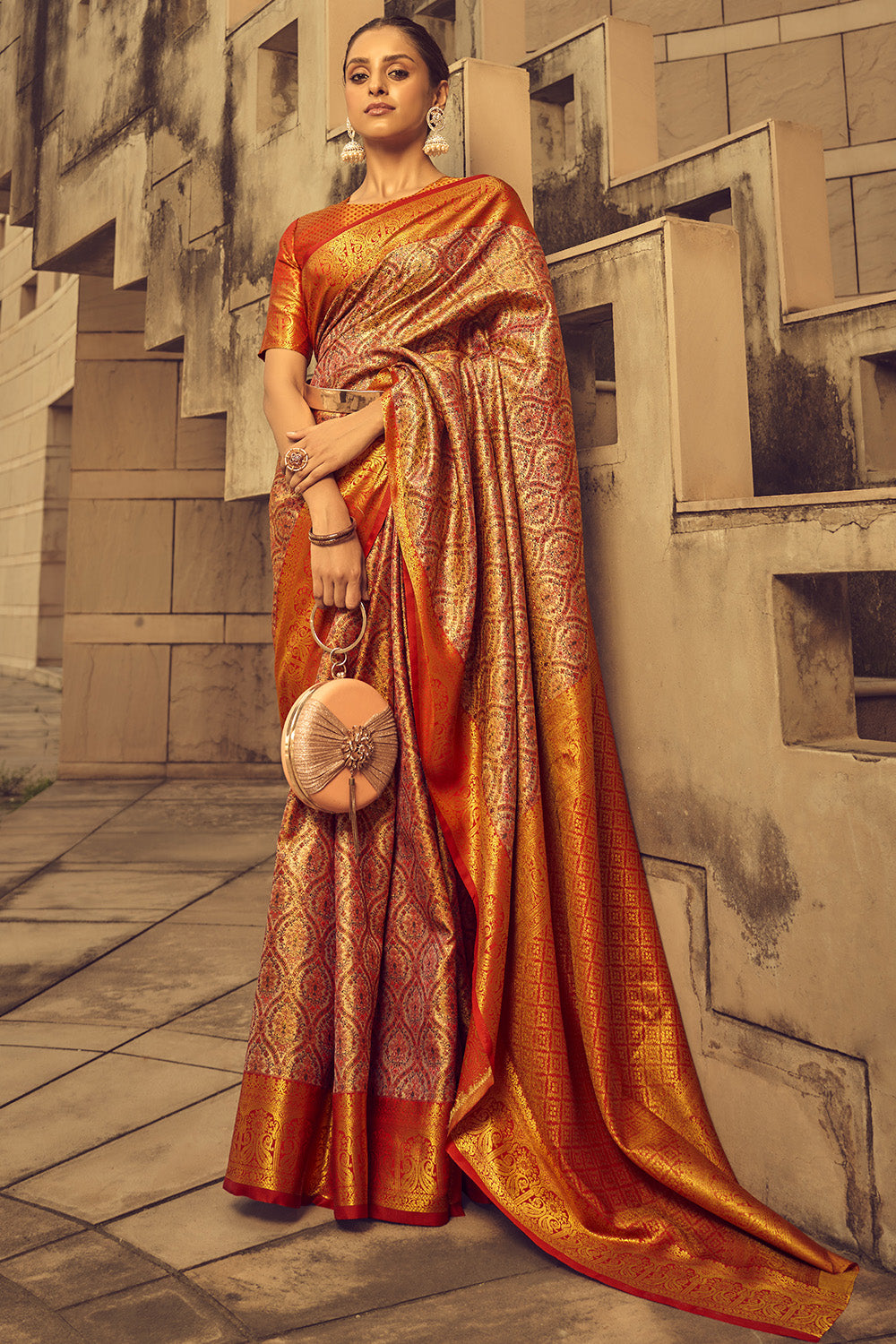 Multicolor Banarasi Silk Saree