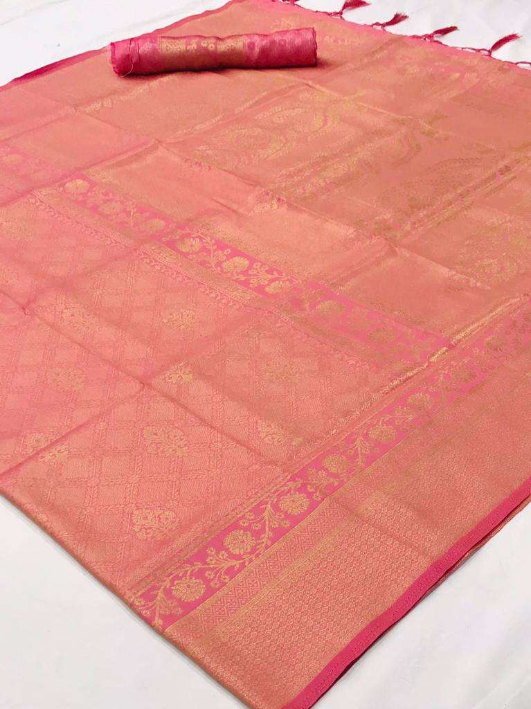 Rouge Pink Kanjivaram Saree