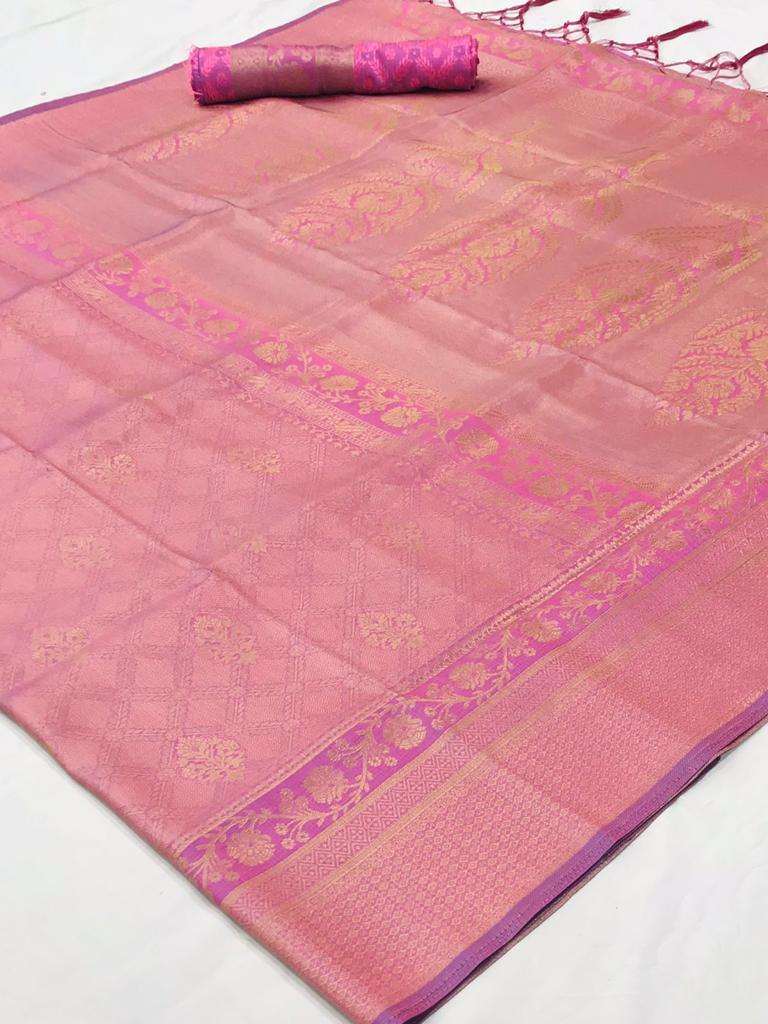 Punch Pink Kanjivaram Saree