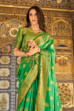 Jade Green Silk Saree