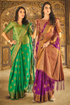 Jade Green Silk Saree