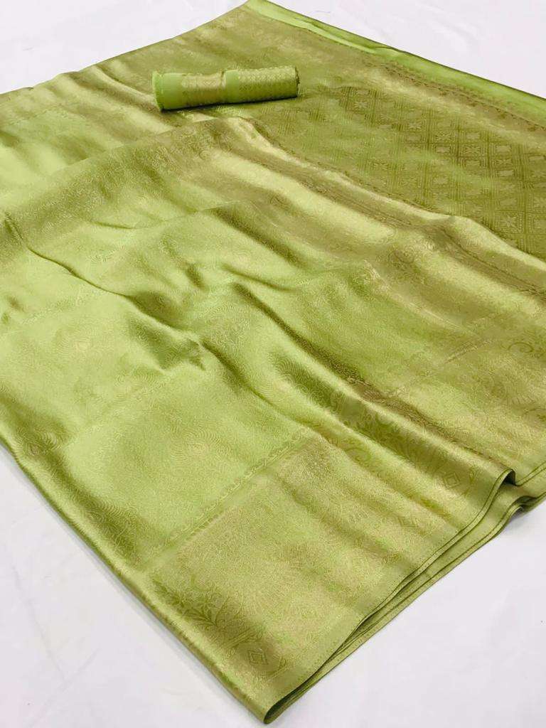 Olive Green Kanjivaram Saree