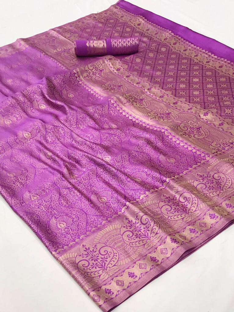 Lilac Purple Kanjivaram Saree