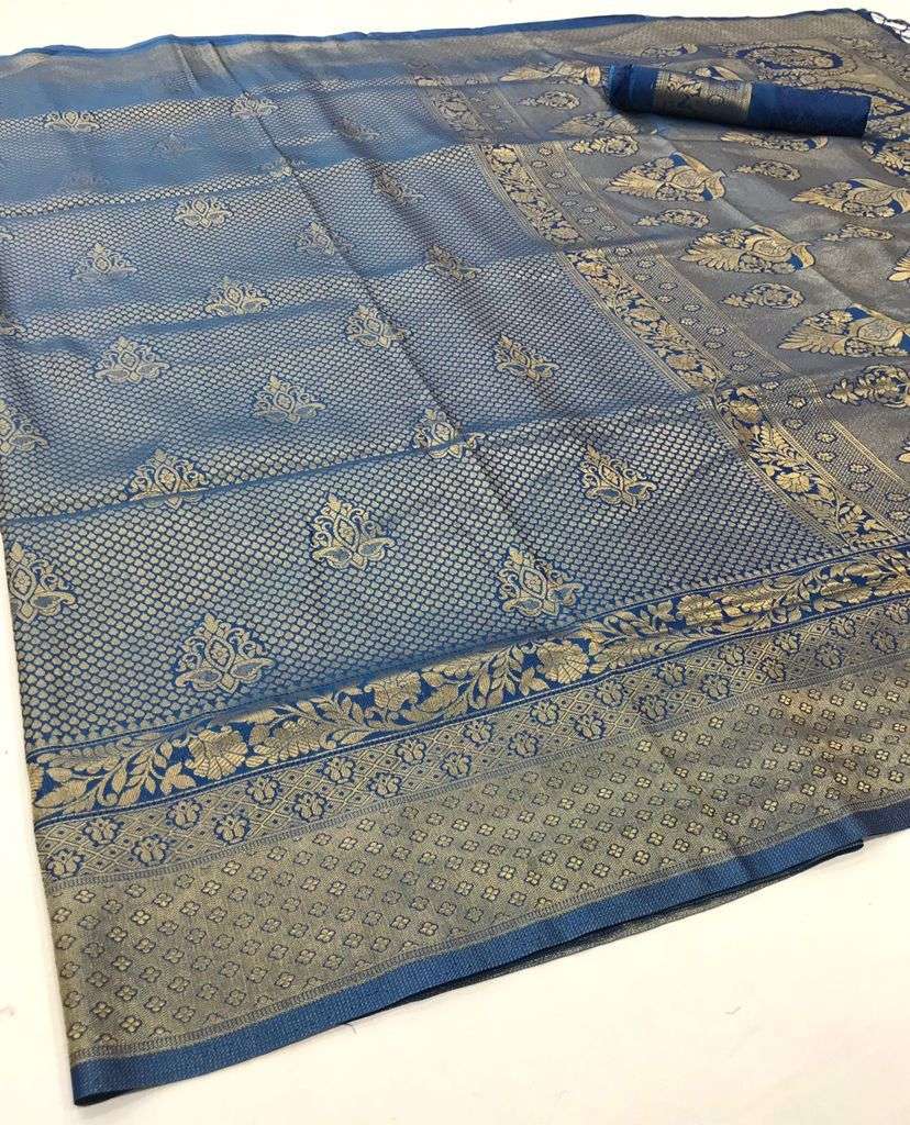 Lapis Blue Kanjivaram Saree