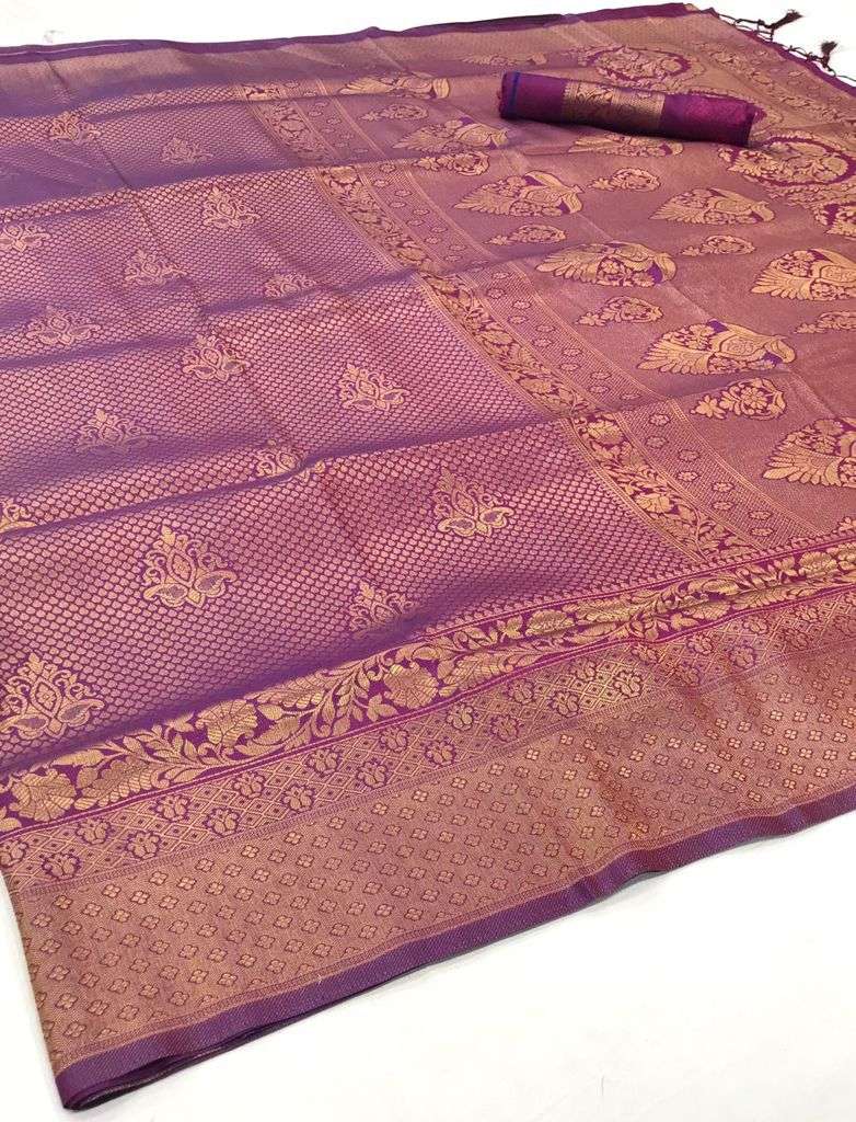 Royal Purple Kanjivaram Saree