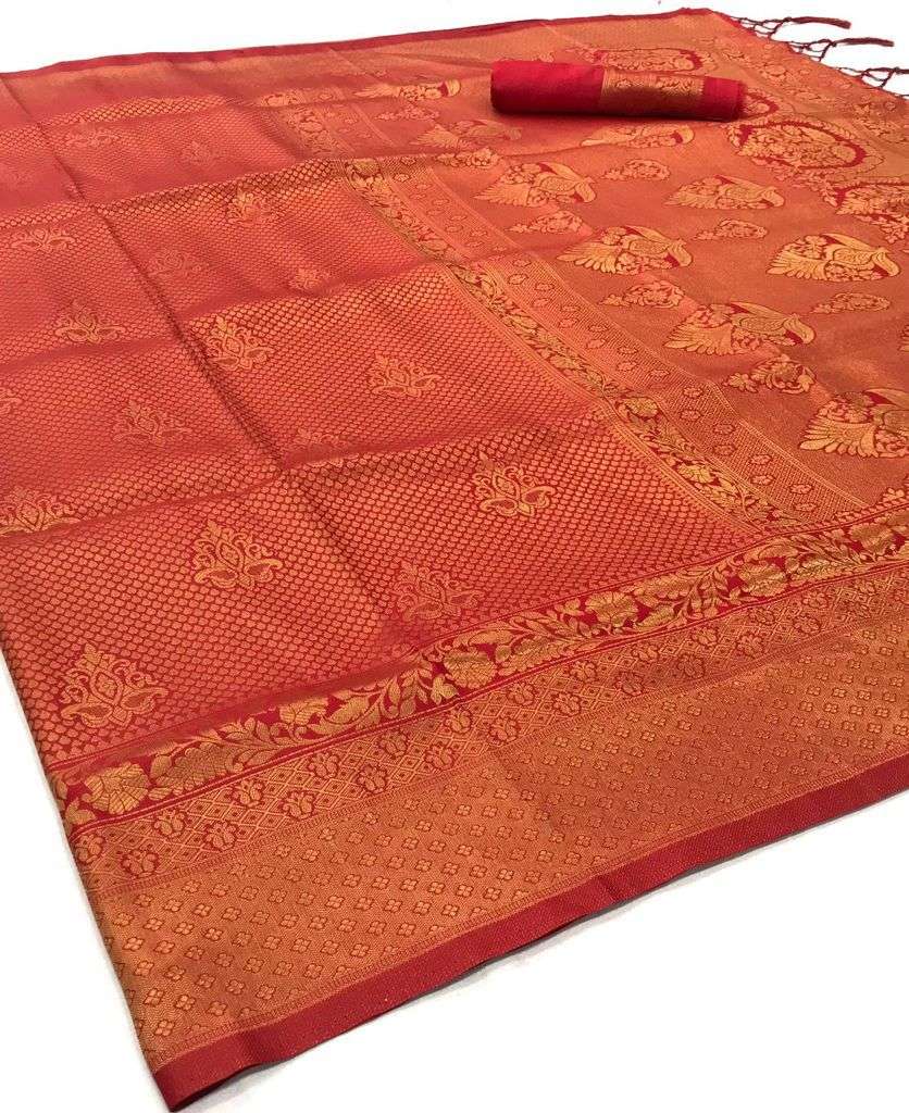 Imperial Red Kanjivaram Saree