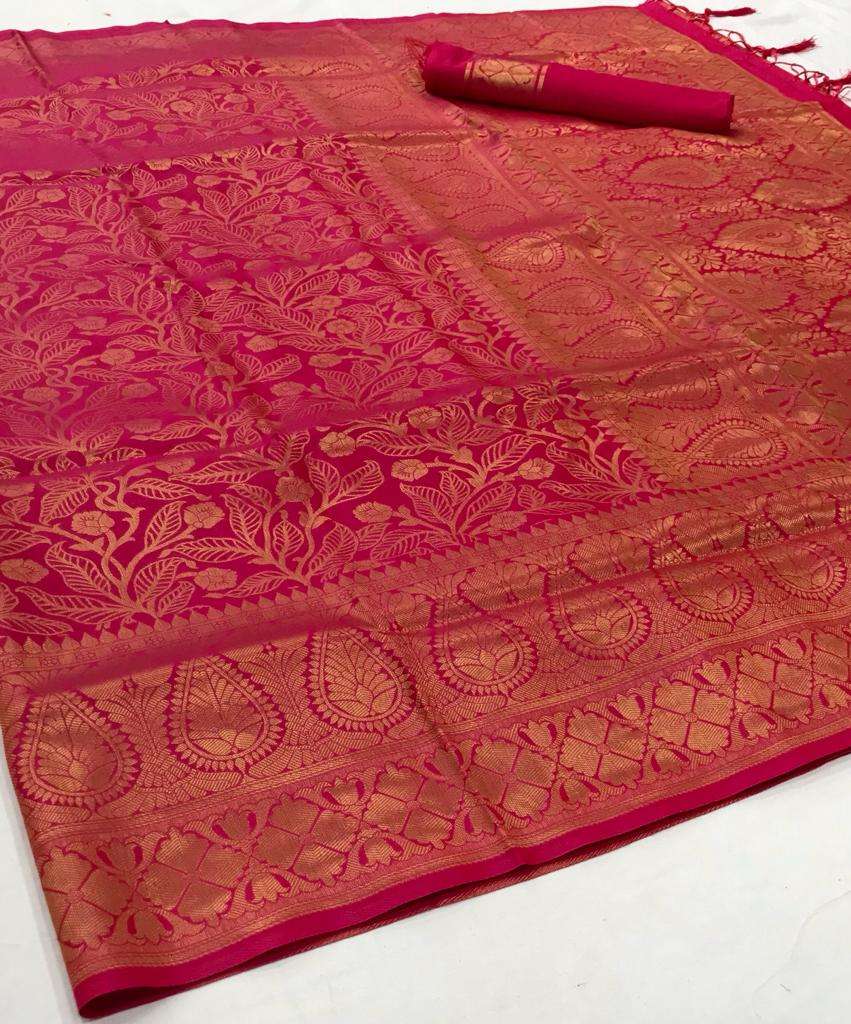 Magenta Pink Kanjivaram Saree