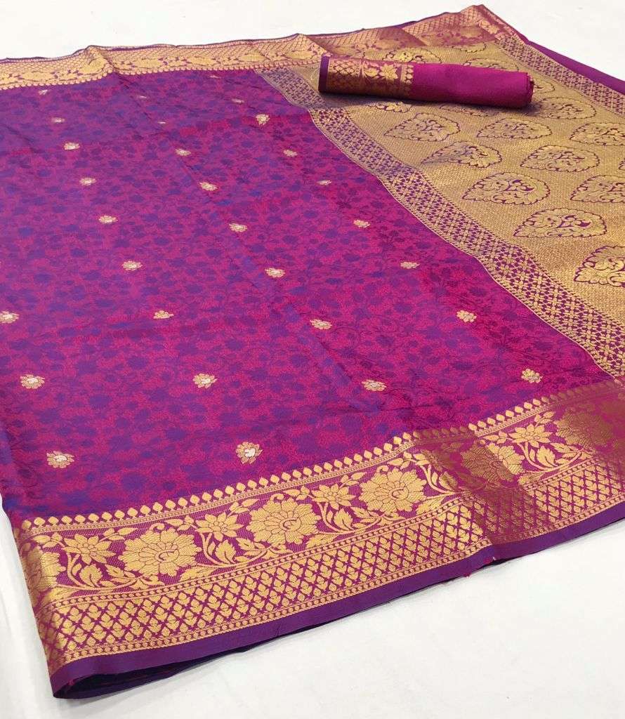 Iris Purple Kanjivaram Saree