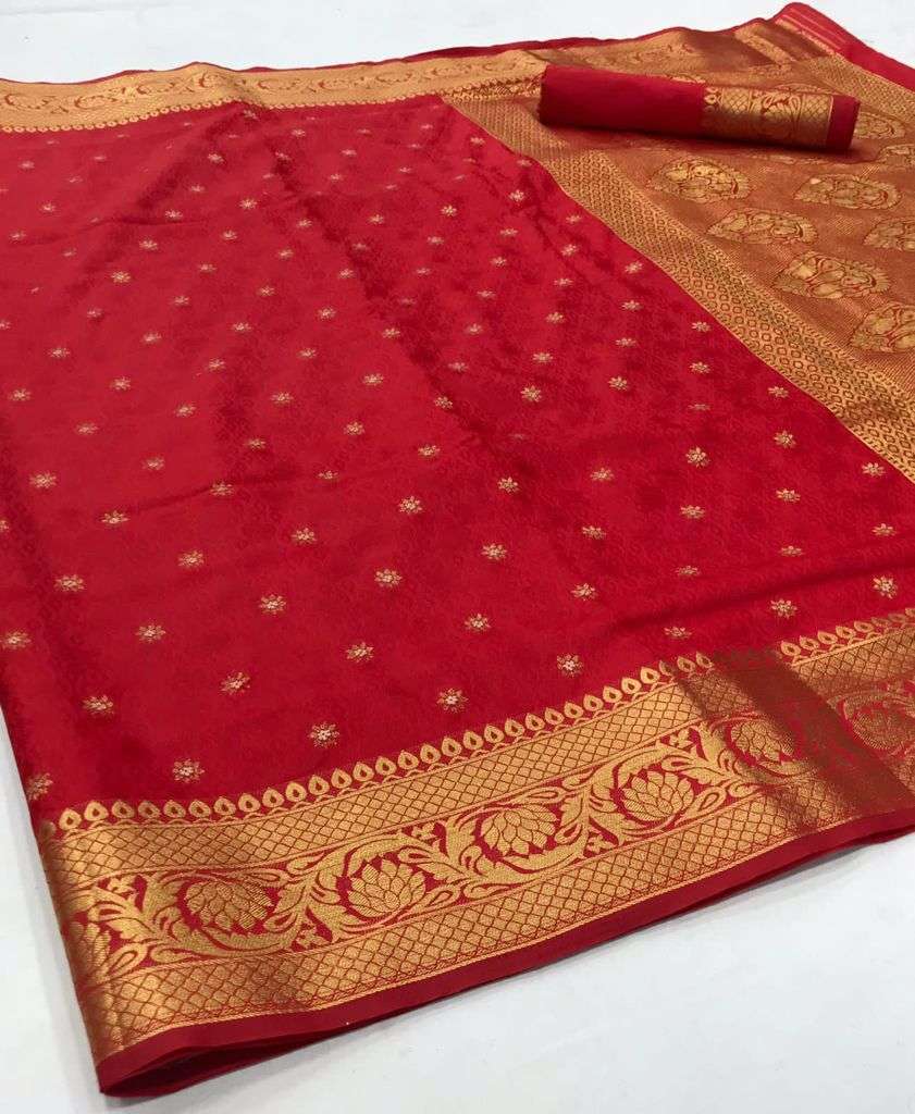 Tomato Red Kanjivaram Saree