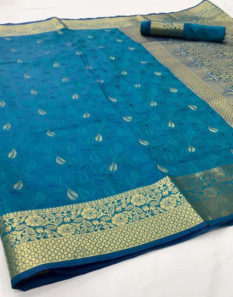 Sapphire Blue Kanjivaram Saree