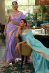 Wisteria Purple Tussar Silk Saree