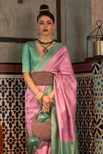 Pink Purple Kanjivaram Saree