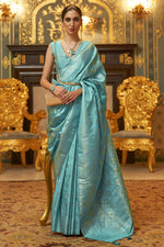 Palace Blue Banarasi Saree