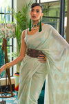 Light Green Chikankari Saree