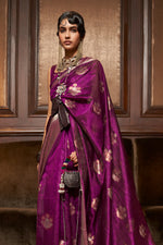 Orchid Violet Silk Saree