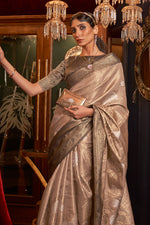 Tan Brown Silk Saree