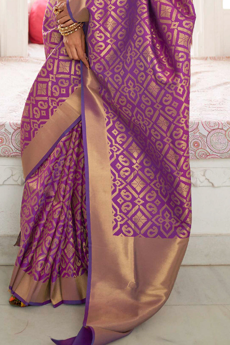 Royal Purple Kanjivaram Saree